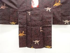 大正ロマン　折り鶴模様織出しお召道行コート